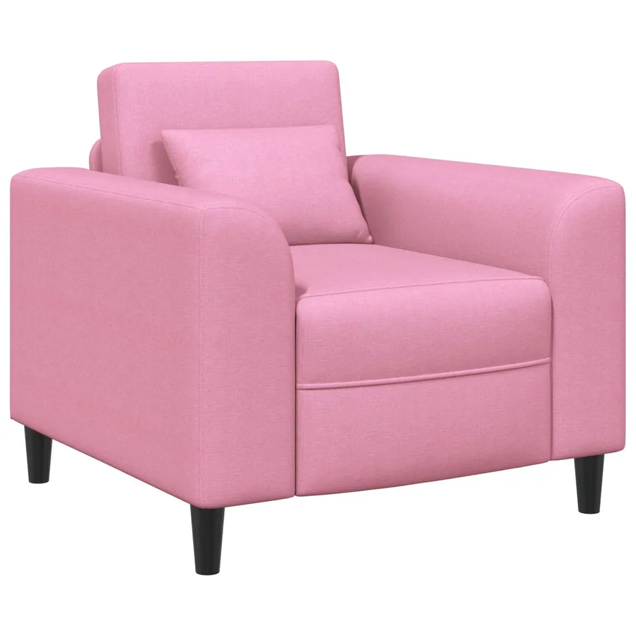 Fauteuil Rose Tissu - 2