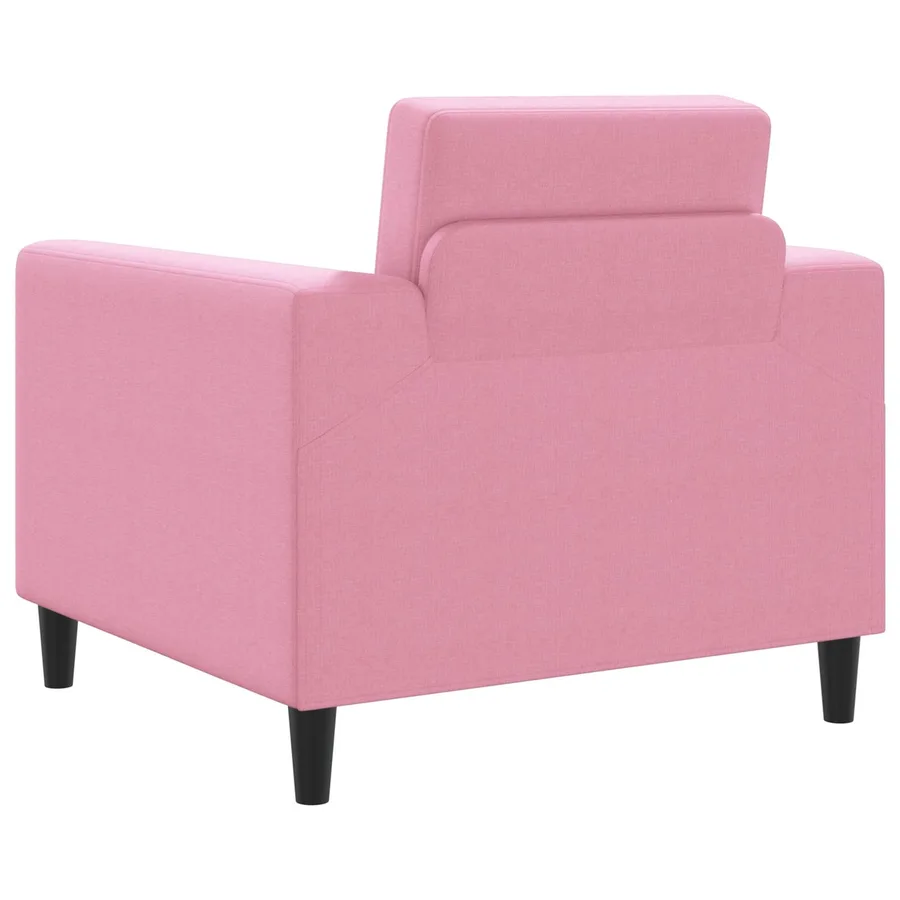 Fauteuil Rose Tissu - 5