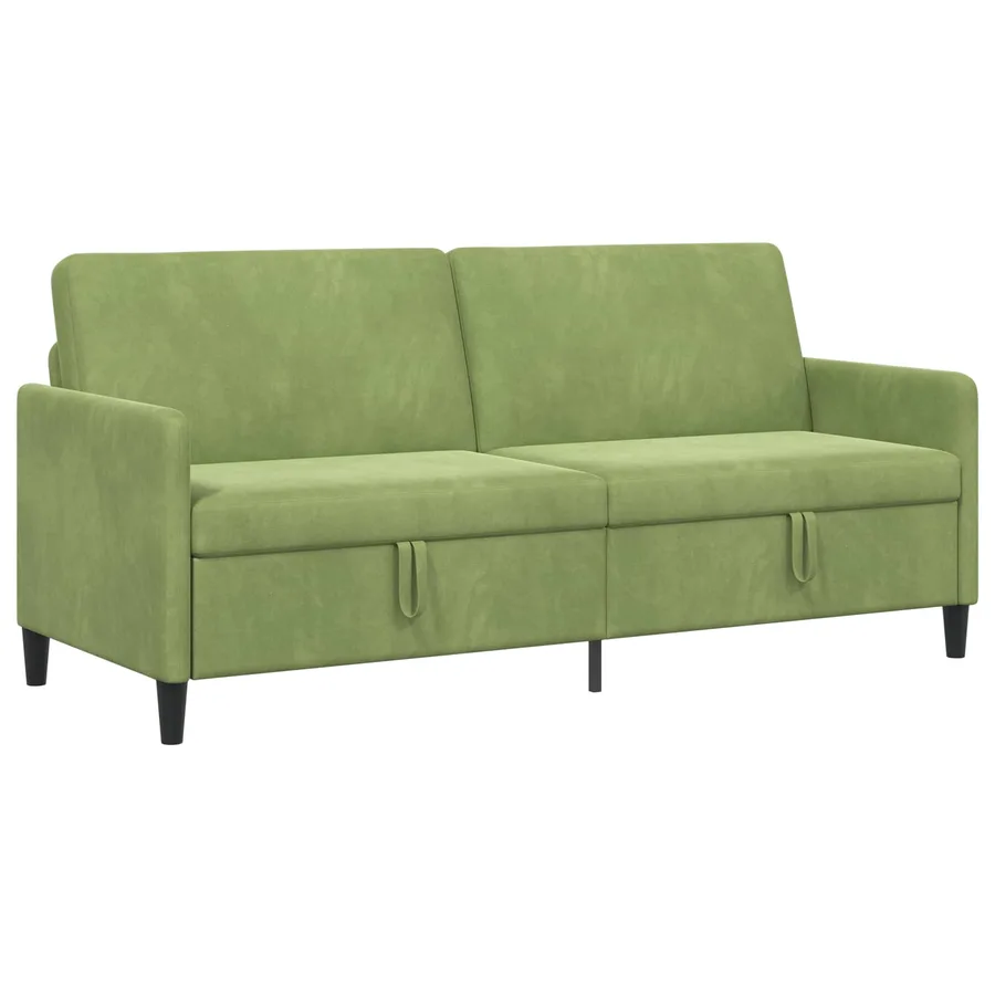 Sofa avec rangement Vert clair 192 x 78 x 87 cm Polyester - 2