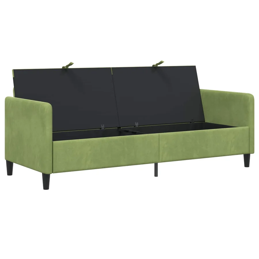 Sofa avec rangement Vert clair 192 x 78 x 87 cm Polyester - 4