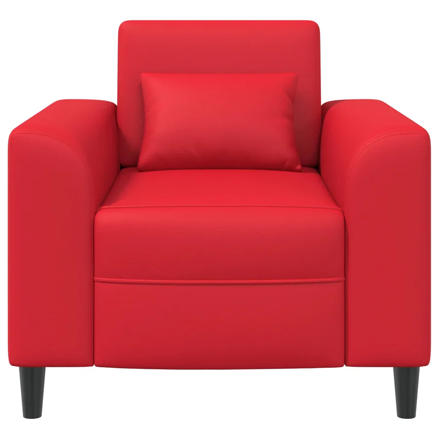 Fauteuil Rouge Simili cuir - 3