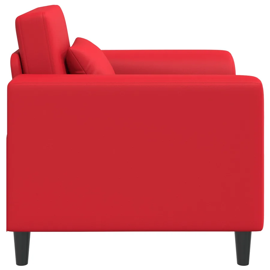 Fauteuil Rouge Simili cuir - 4