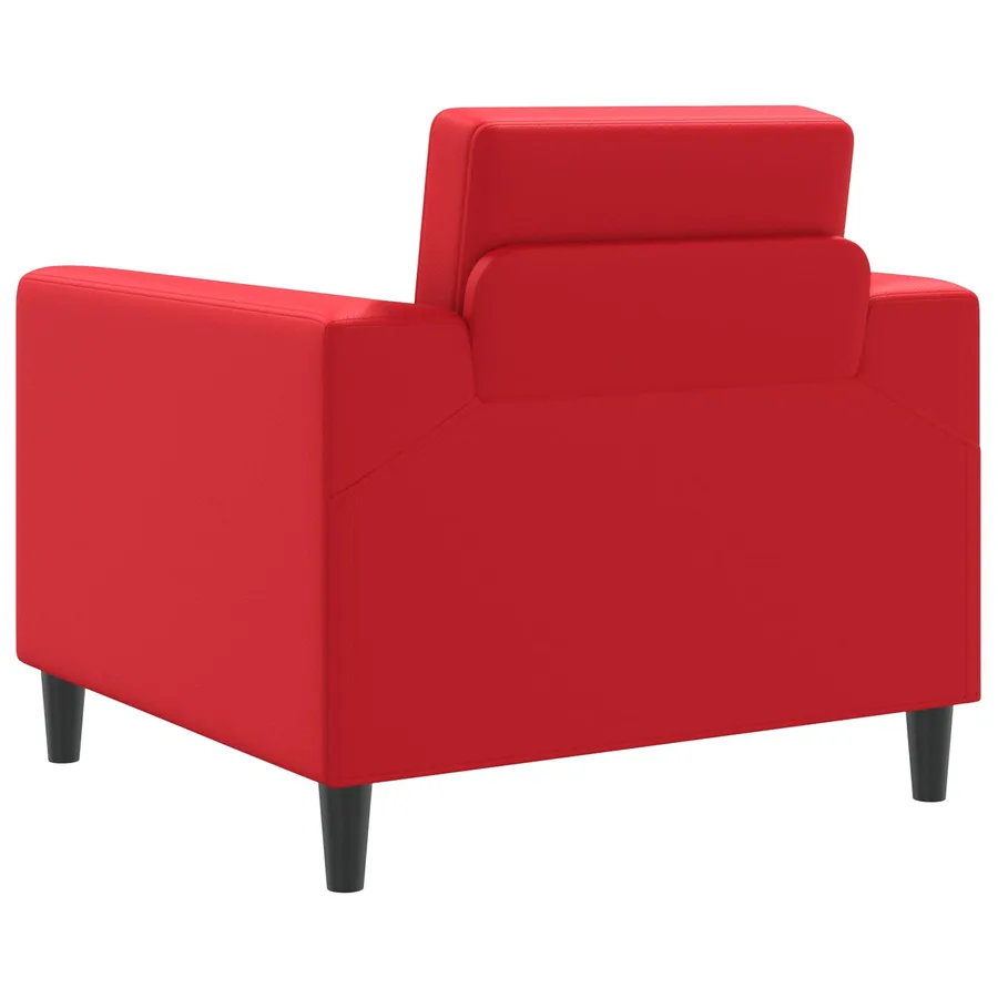 Fauteuil Rouge Simili cuir - 5