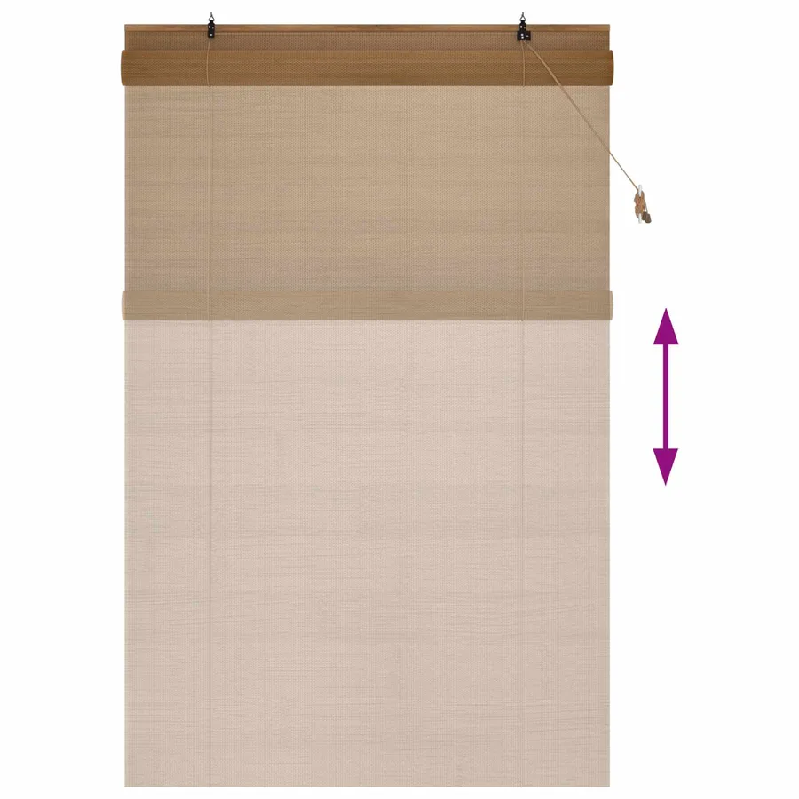 Store enrouleur Marron 130 x 220 cm Bambou - 6