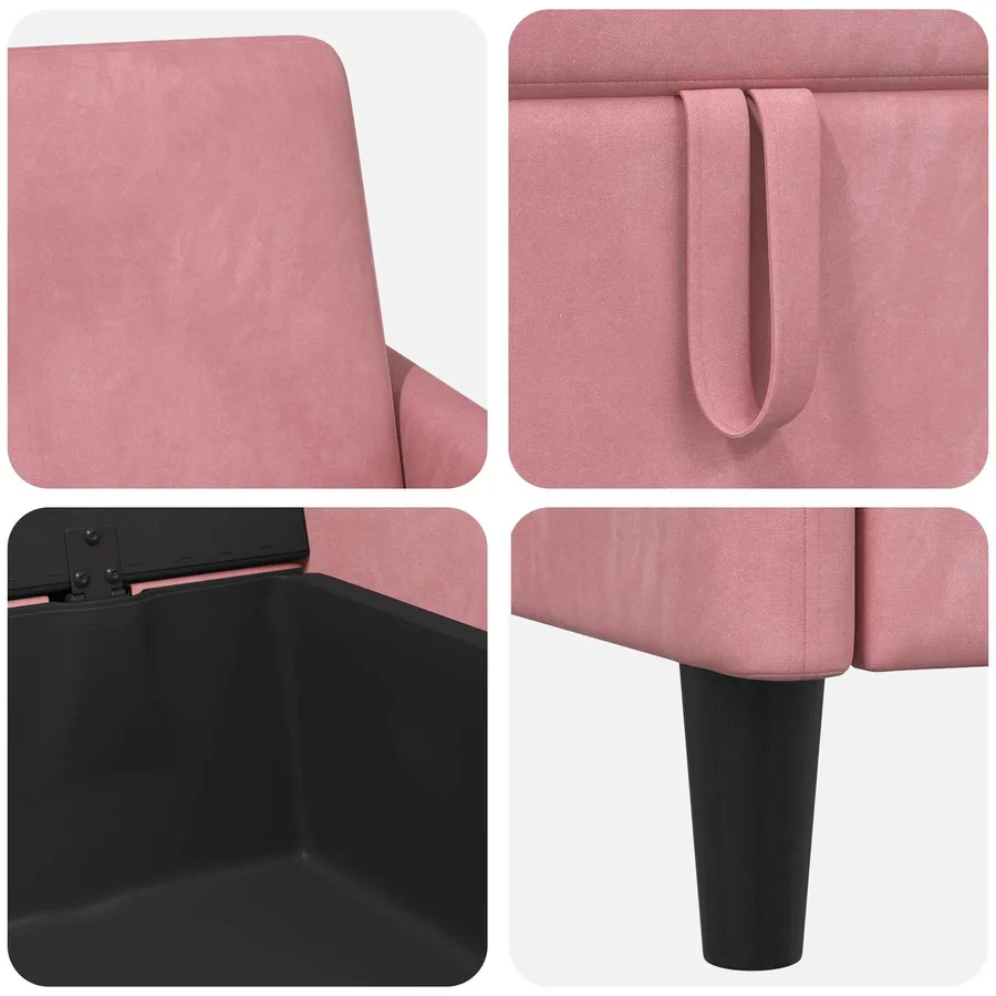 Sofa avec rangement Rose 72 x 78 x 87 cm Polyester - 7