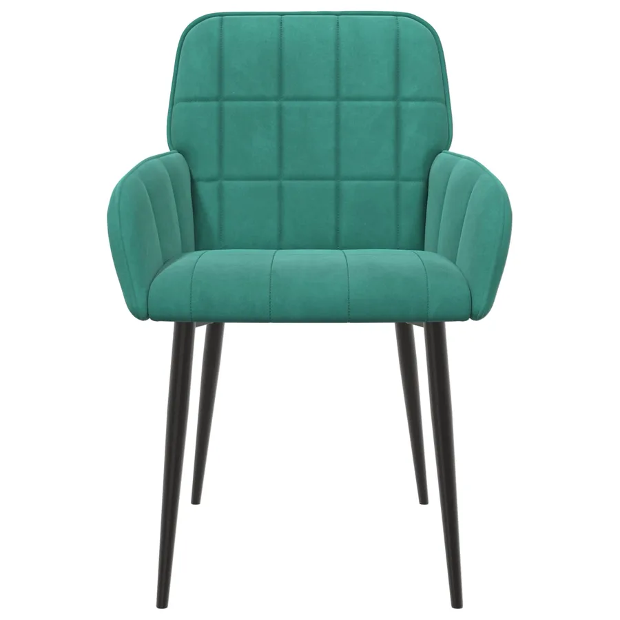 Chaises de salle à manger 2 pcs Velours Turquoise - 3