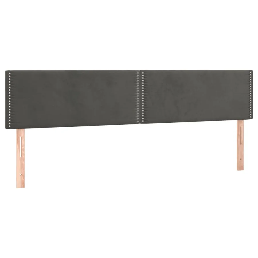 Sommier à lattes de lit et matelas Gris foncé 200x200cm Velours - 6