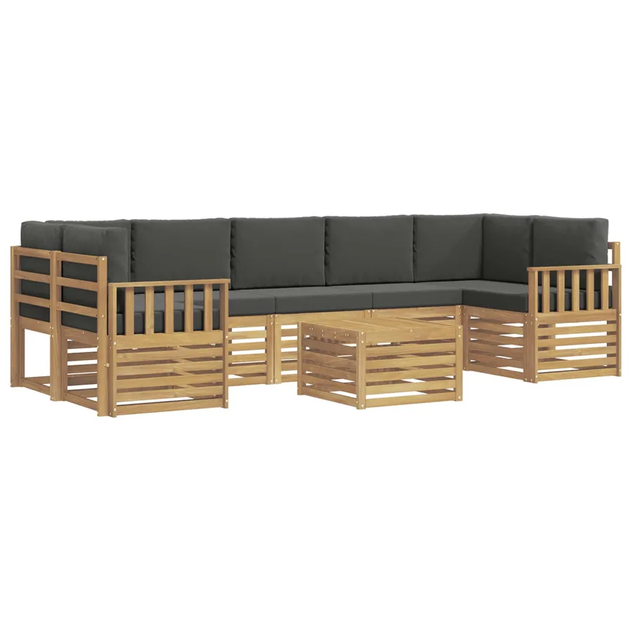 Ensemble de canapés d'extérieur 8 pcs Blanc et anthracite - 2