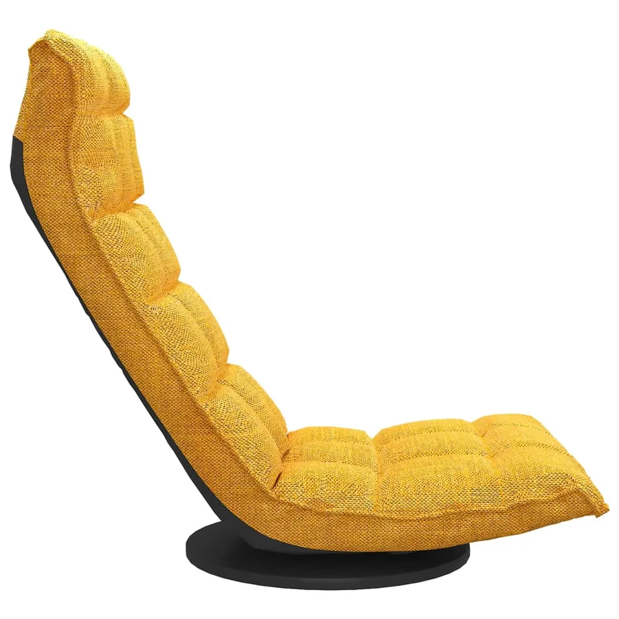Chaise de sol pivotante Jaune moutarde Tissu - 4