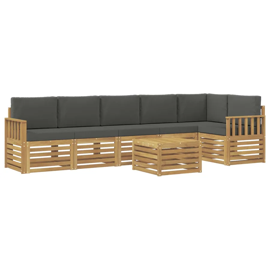 Ensemble de canapés d'extérieur 7 pcs Blanc et anthracite - 2