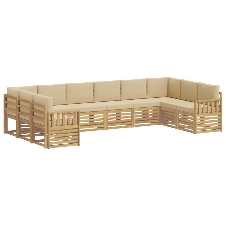 Ensemble de canapés d'extérieur 7 pcs Blanc et Beige - 2