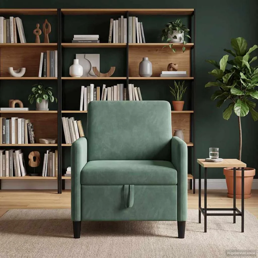 Sofa avec rangement Vert Mer 72 x 78 x 87 cm Polyester