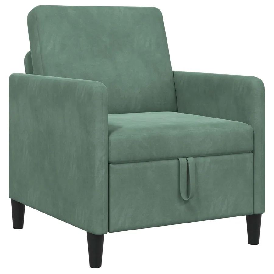 Sofa avec rangement Vert Mer 72 x 78 x 87 cm Polyester - 2