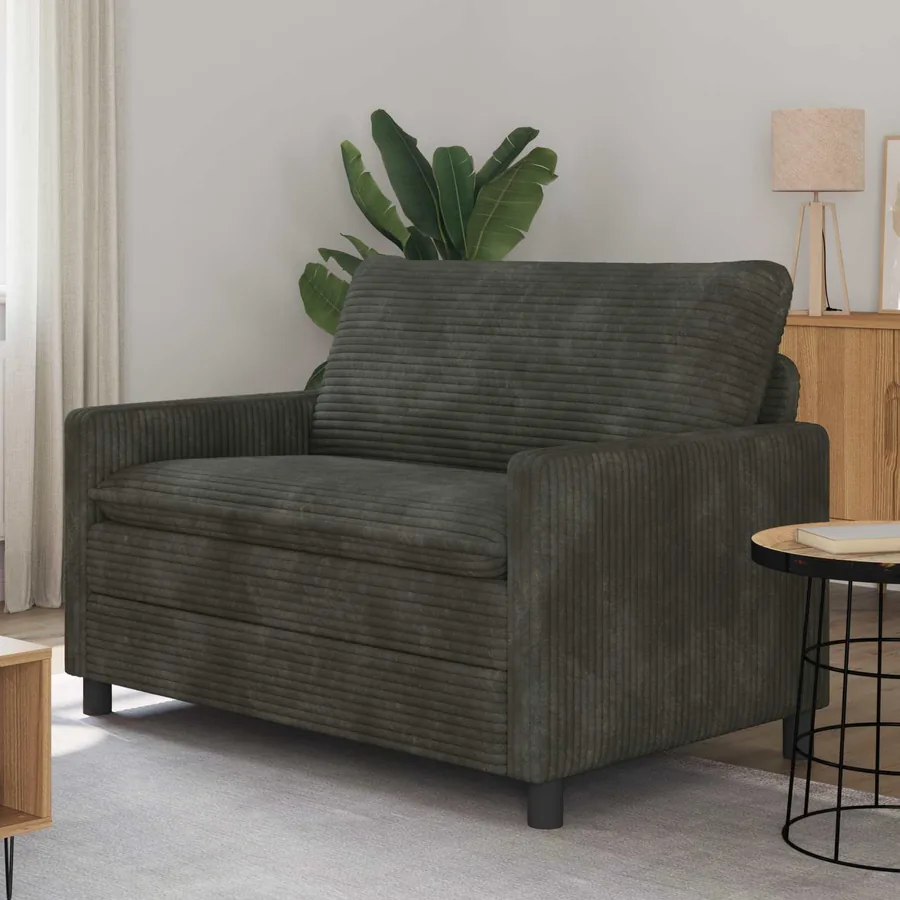 Canapé Anthracite 126 x 81 x 87,5 cm Polyester