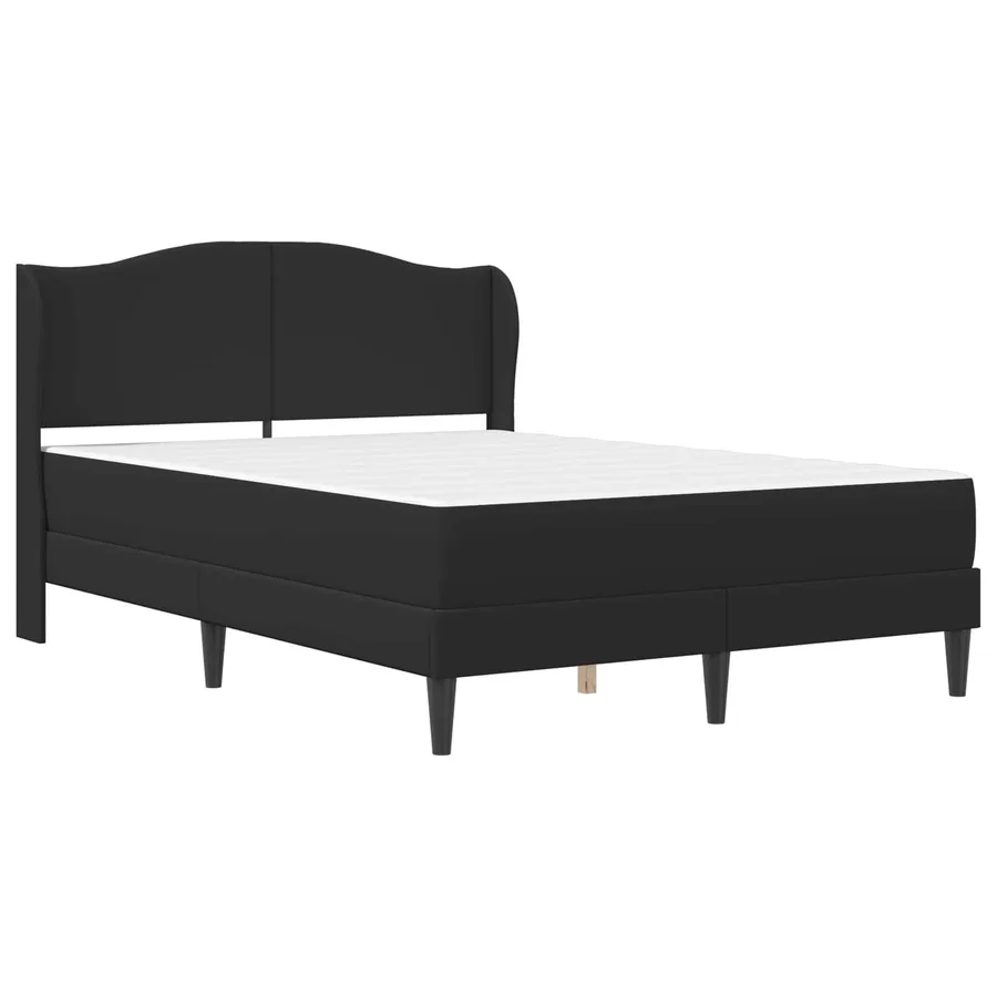 Cadre de lit avec tête de lit Noir 140 x 190 cm Simili cuir - 3