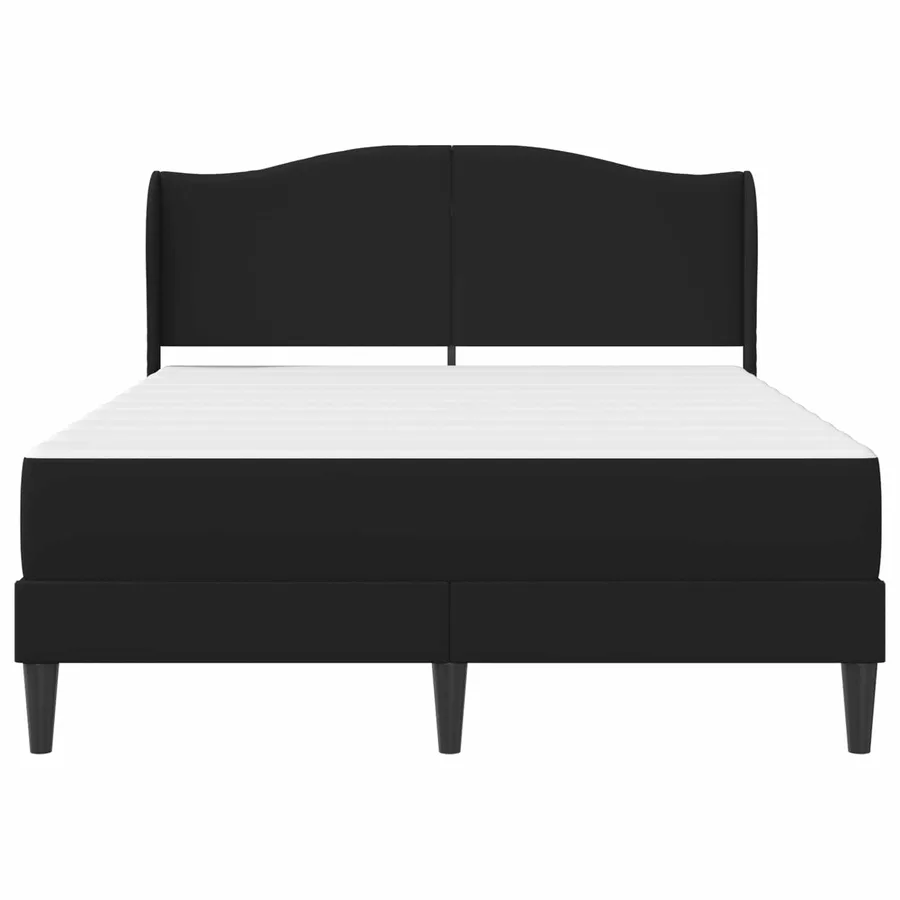 Cadre de lit avec tête de lit Noir 140 x 190 cm Simili cuir - 6