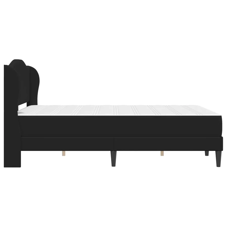 Cadre de lit avec tête de lit Noir 140 x 190 cm Simili cuir - 7