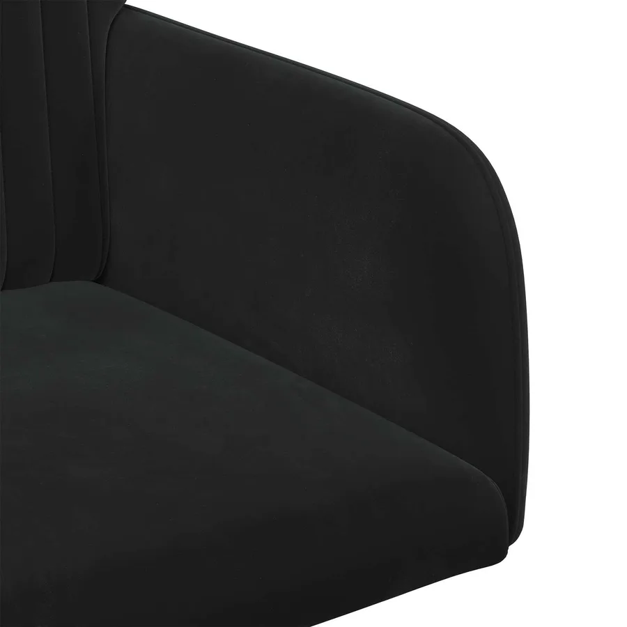 Chaises de salle à manger 6 pcs Velours Noir 55 x 50 x 84 cm - 6