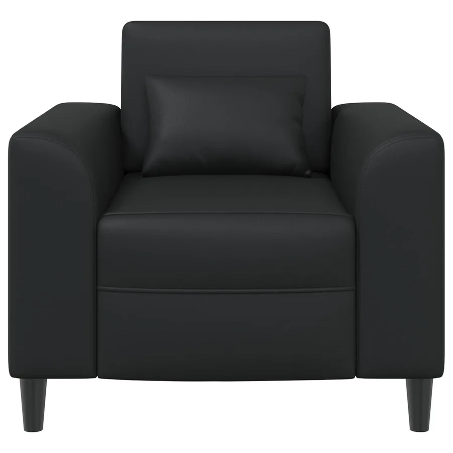 Fauteuil Noir Simili cuir - 3