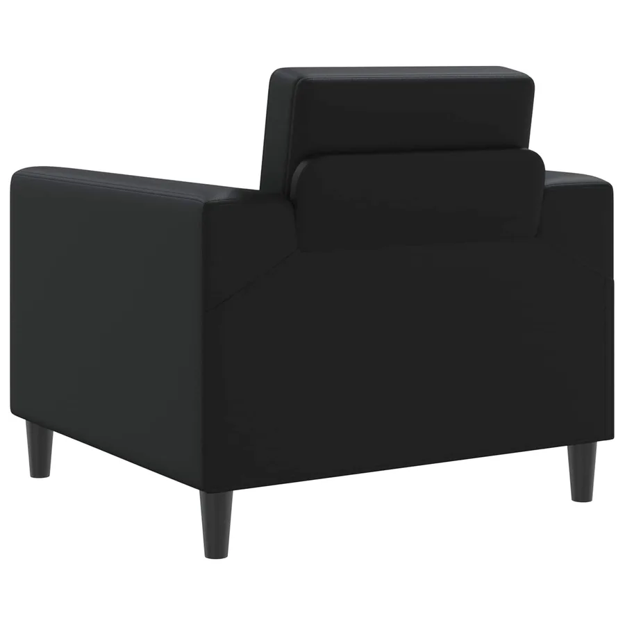 Fauteuil Noir Simili cuir - 5