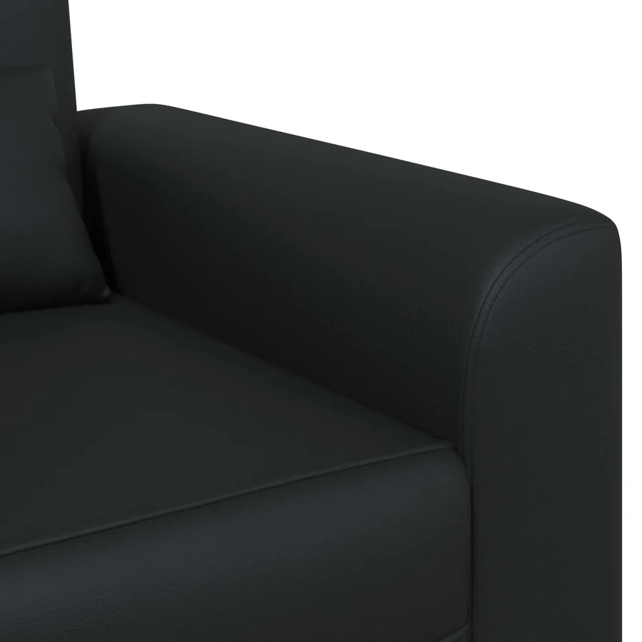 Fauteuil Noir Simili cuir - 6