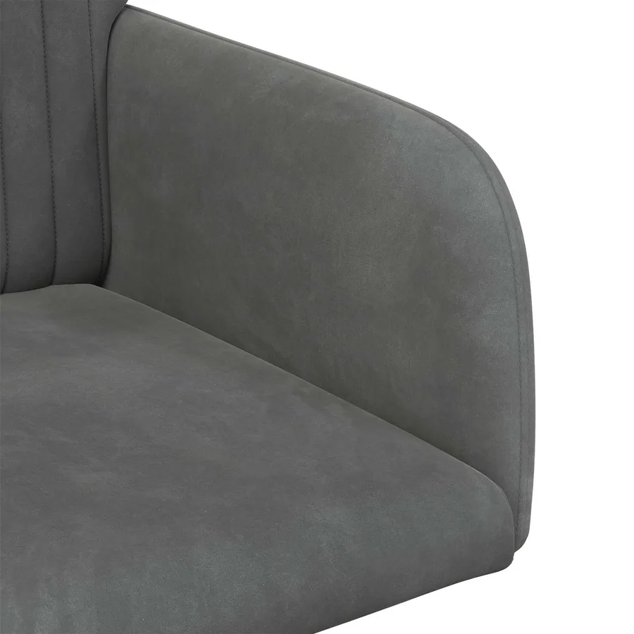 Chaises de salle à manger 4 pcs Velours Gris foncé - 6