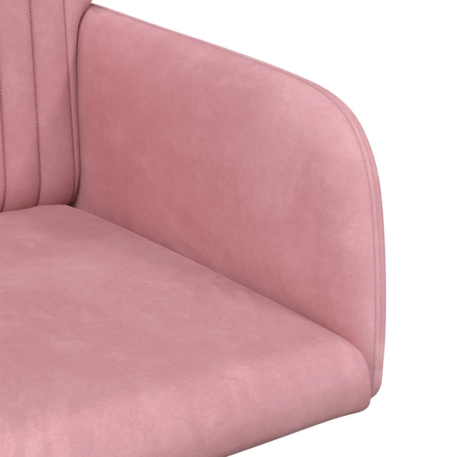 Chaises de salle à manger 4 pcs Velours Rose 55 x 50 x 84 cm - 6