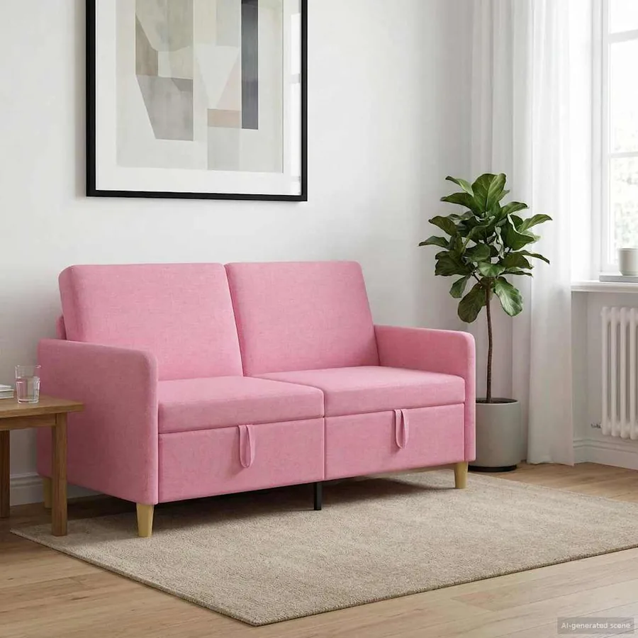 Sofa avec rangement Rose 152 x 78 x 87 cm Polyester