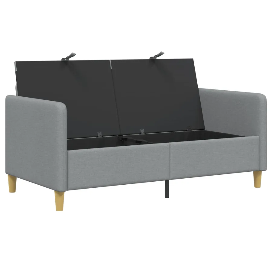 Sofa avec rangement Gris clair 152 x 78 x 87 cm Polyester - 3