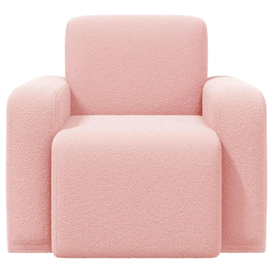 Fauteuil Rose Bouclé - 3