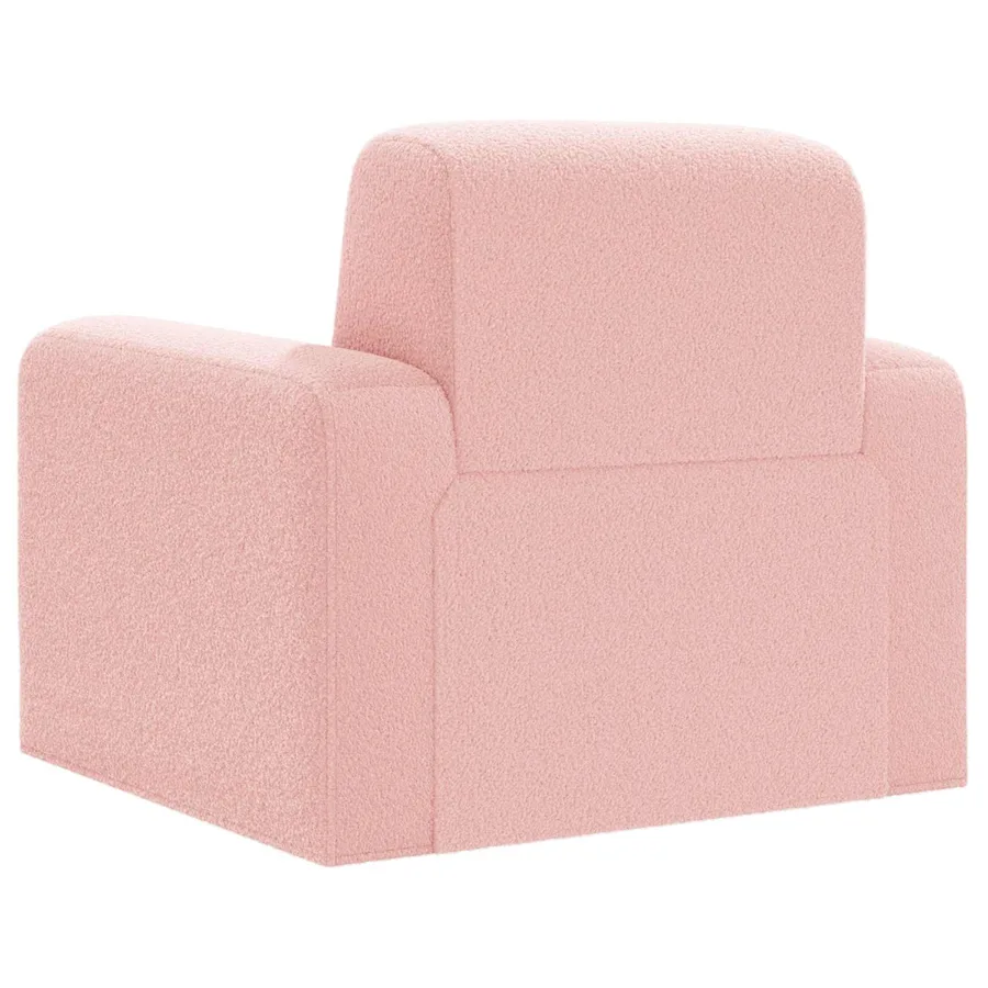 Fauteuil Rose Bouclé - 5