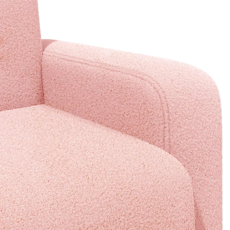 Fauteuil Rose Bouclé - 6