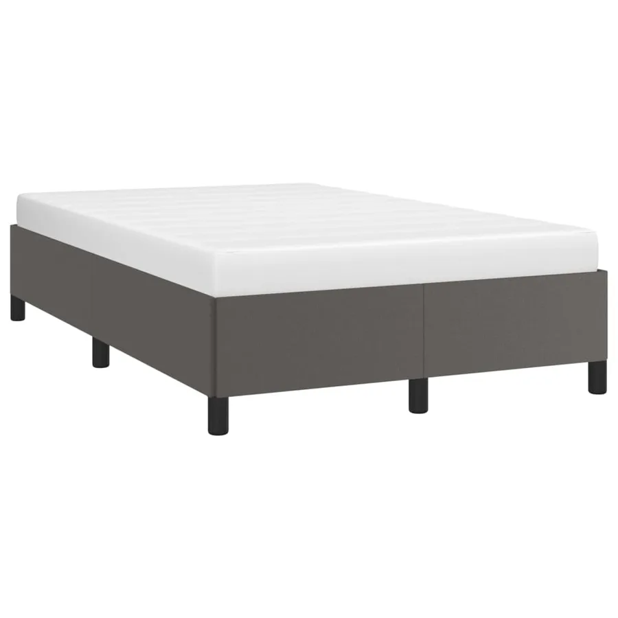 Cadre de lit sans matelas gris 120x200 cm similicuir - 3