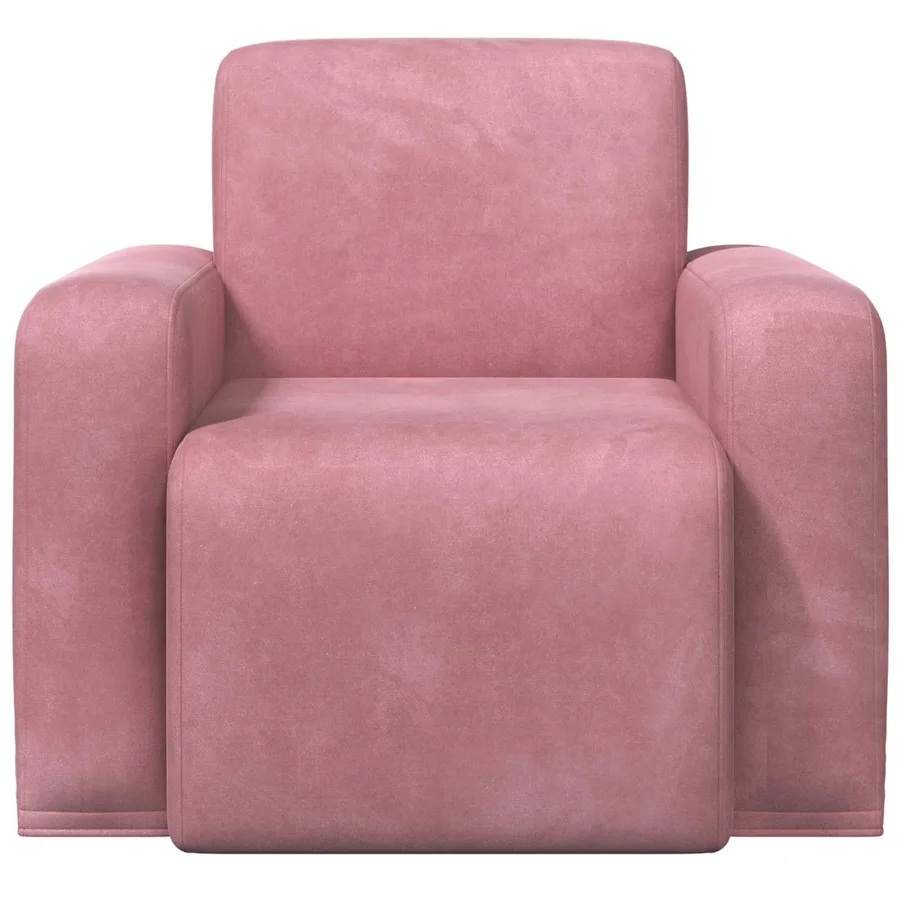 Fauteuil Rose Velours - 3