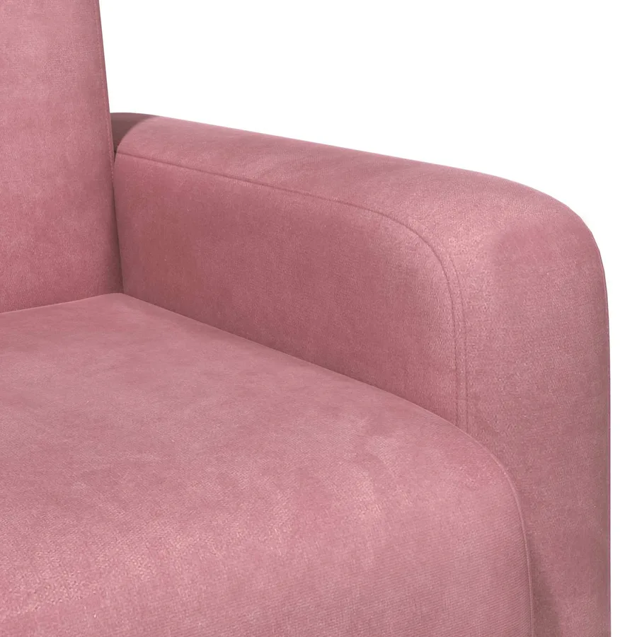 Fauteuil Rose Velours - 6