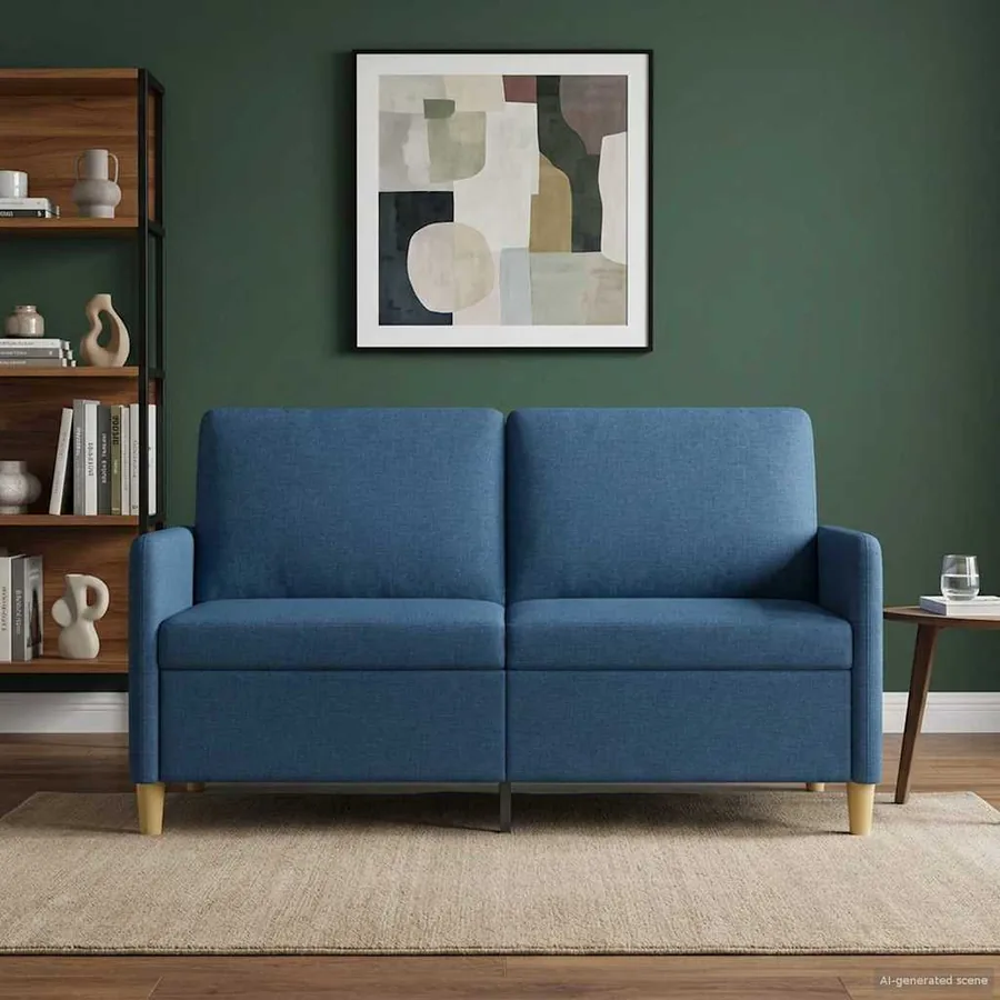 Sofa avec rangement Bleu 152 x 78 x 87 cm Polyester