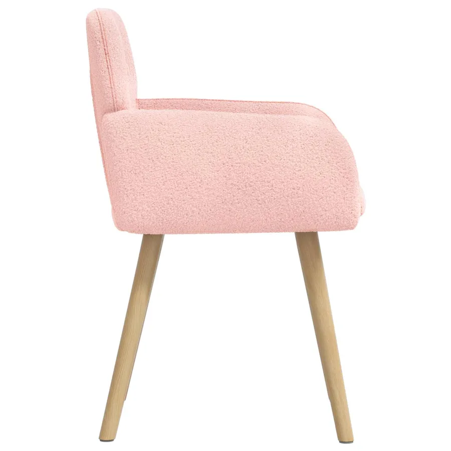 Chaises de salle à manger 4 pcs Bouclé Rose 59 x 57 x 85 cm - 4