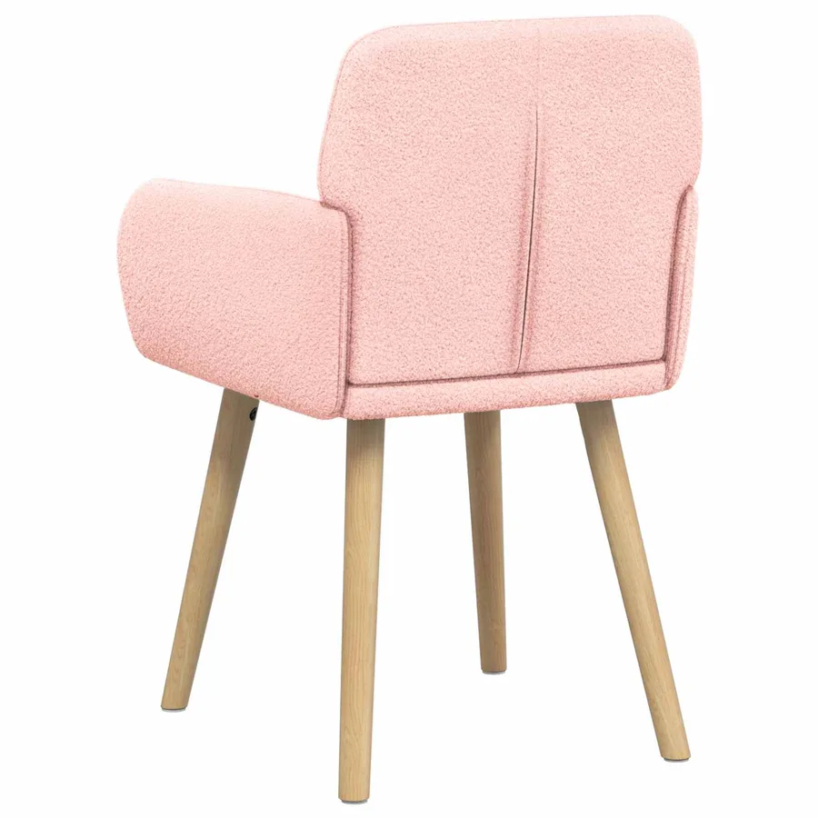 Chaises de salle à manger 4 pcs Bouclé Rose 59 x 57 x 85 cm - 5