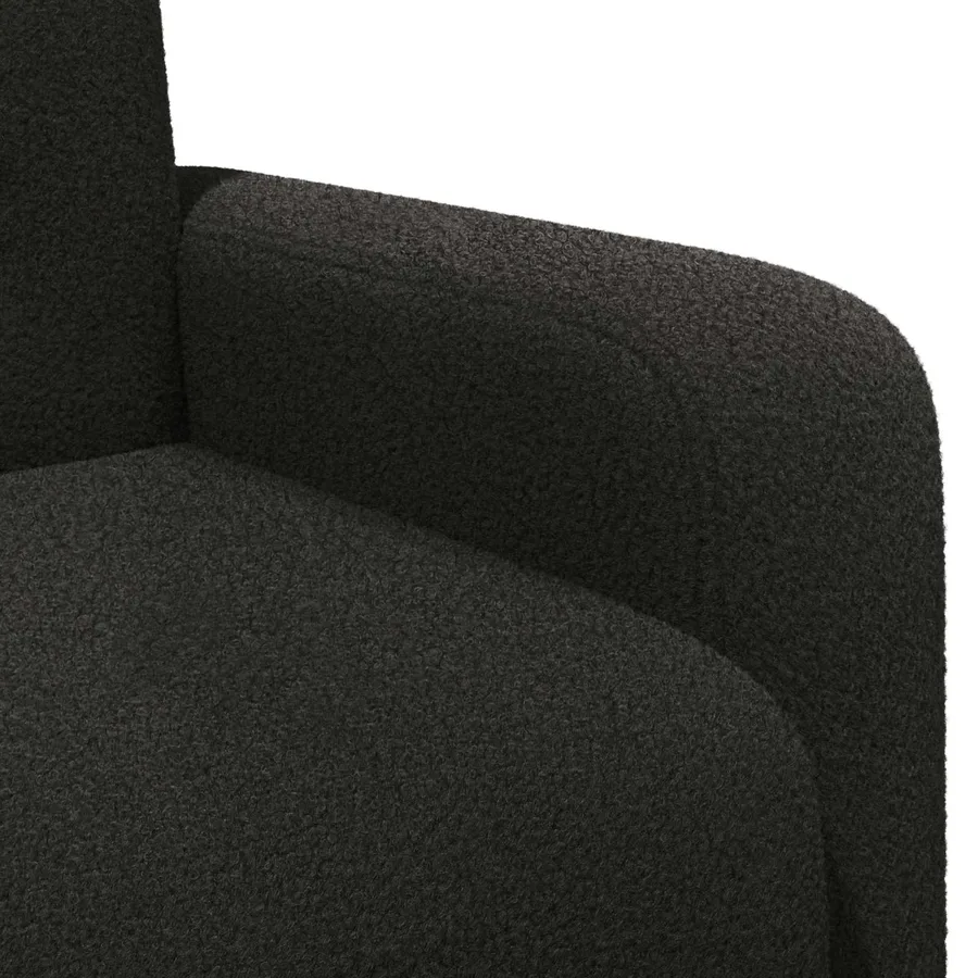 Fauteuil Noir Bouclé - 6
