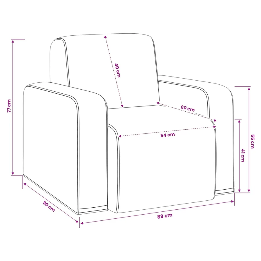 Fauteuil Noir Bouclé - 8