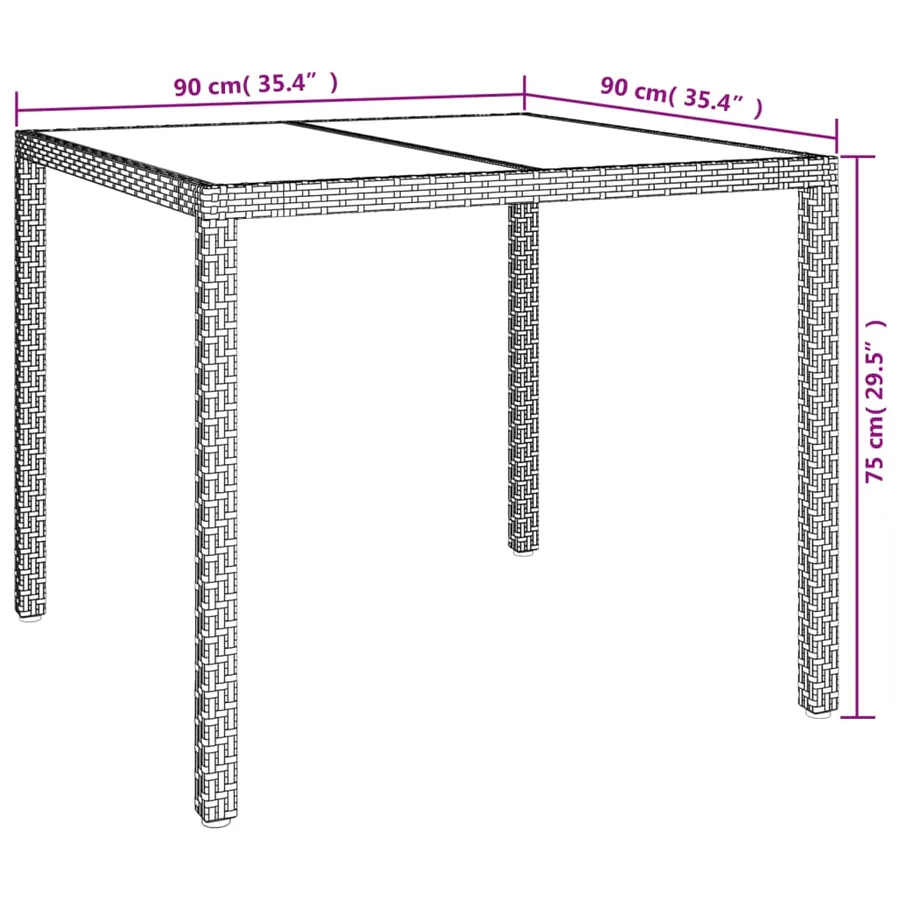 Ensemble à manger de jardin et coussins 5 pcs blanc poly rotin - 10