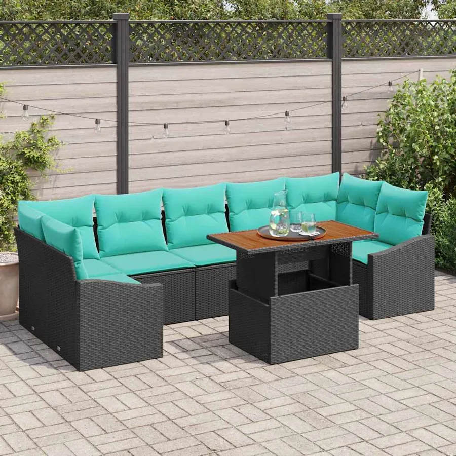 Ensemble de canapé de jardin 8 pc 7-Nombre de places