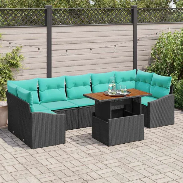 Ensemble de canapé de jardin 8 pc 7-Nombre de places
