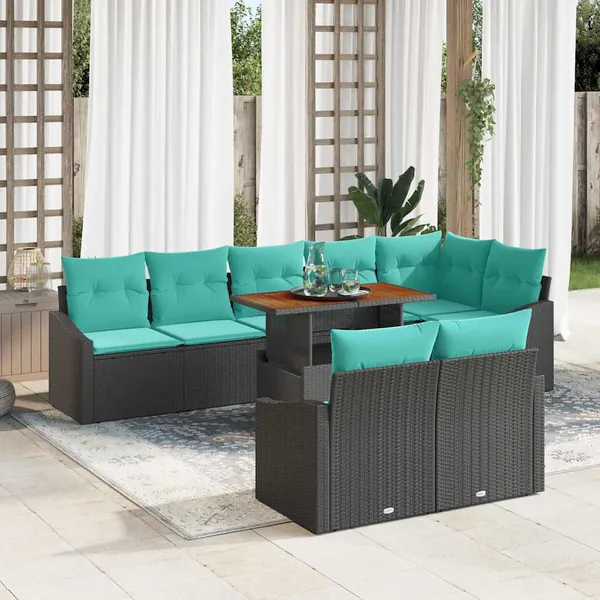 Ensemble de canapé de jardin 9 pc 8-Nombre de places