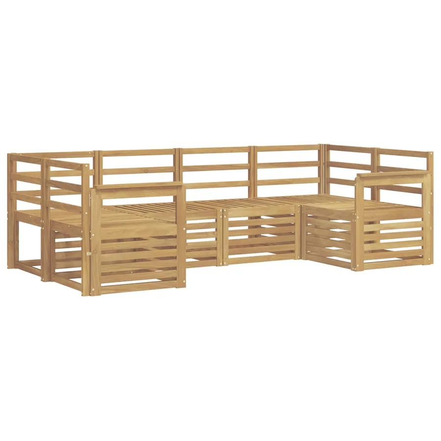 Ensemble de canapés d'extérieur 6 pcs Blanc 245 x 128,5 x 73 cm - 2
