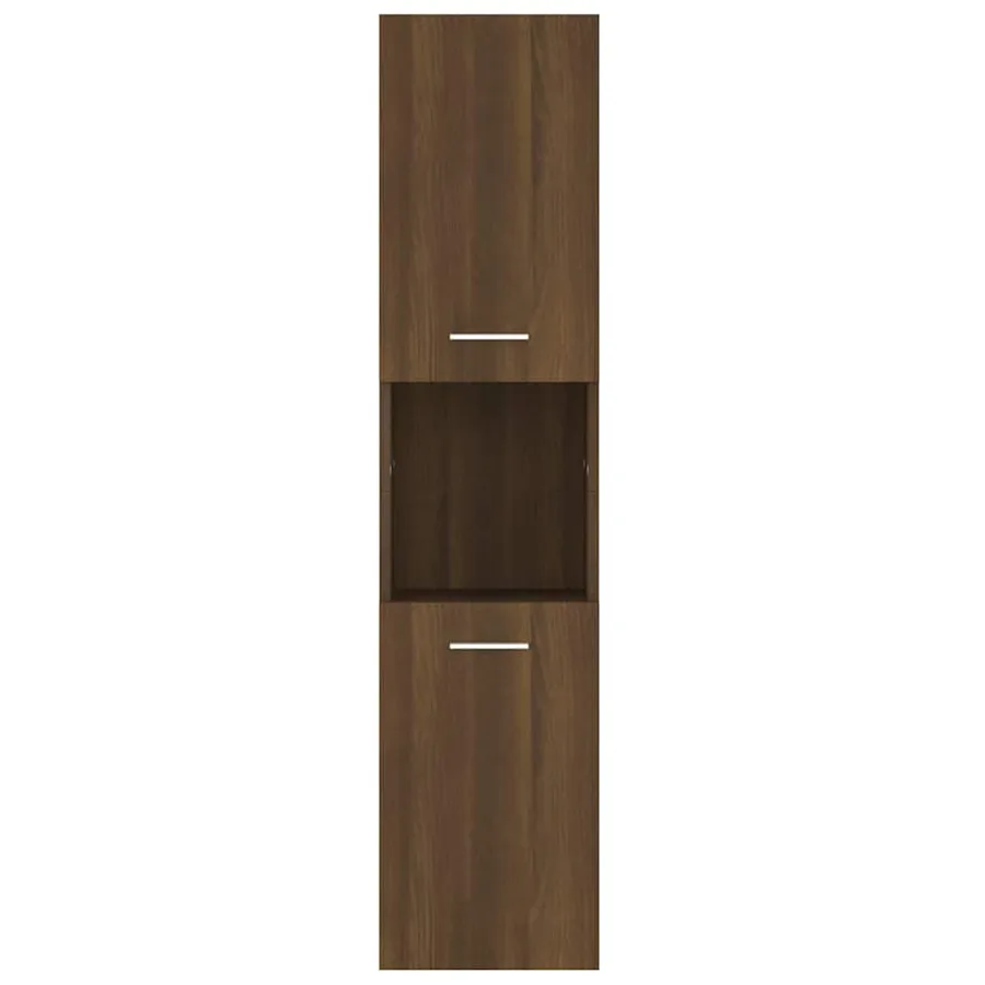 Armoire de bain Chêne marron 30x30x130 cm Bois d'ingénierie - 7