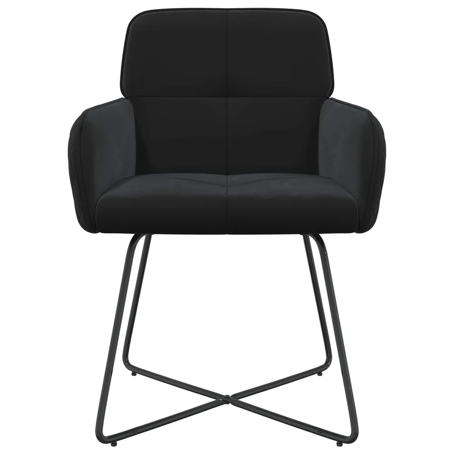 Chaises de salle à manger 2 pcs Velours Noir 59 x 56,5 x 86 cm - 3