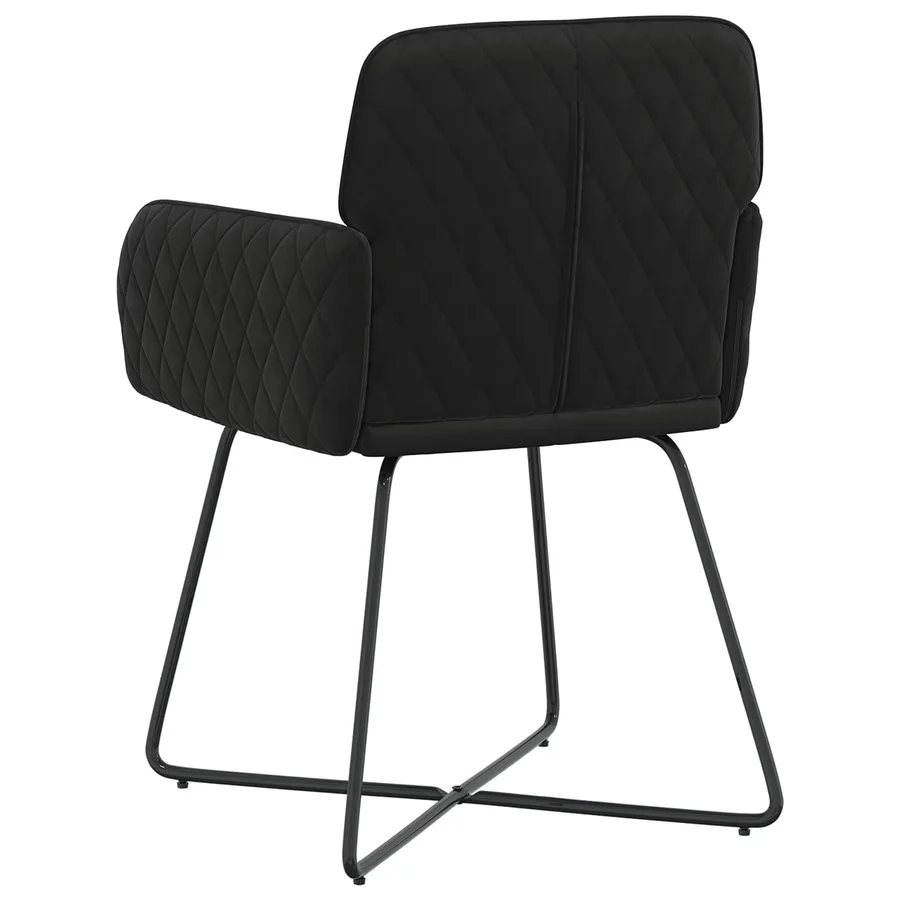 Chaises de salle à manger 2 pcs Velours Noir 59 x 56,5 x 86 cm - 5