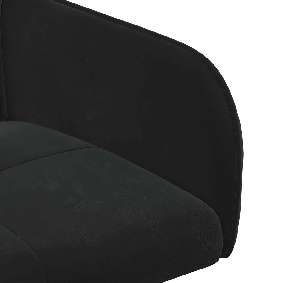 Chaises de salle à manger 2 pcs Velours Noir 59 x 56,5 x 86 cm - 6