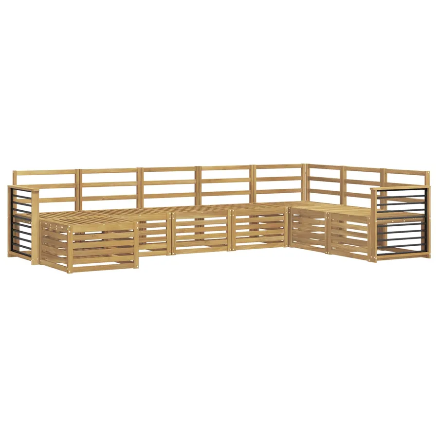 Ensemble de canapés d'extérieur 8 pcs Blanc 306 x 187,5 x 73 cm - 2